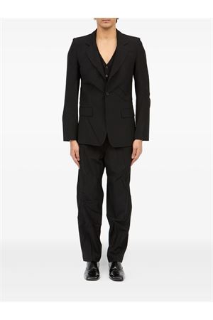Black tailored single-breasted blazer MM6 MAISON MARGIELA | SH2BN0016M35436899